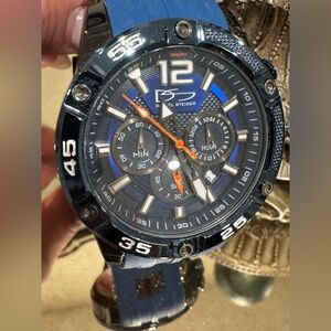 DANIEL STEIGER Blue and Silver Men's Watch brand new